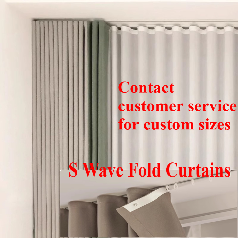 Blackout Curtain Thick - Zasłony falowane S Wave na wymiar