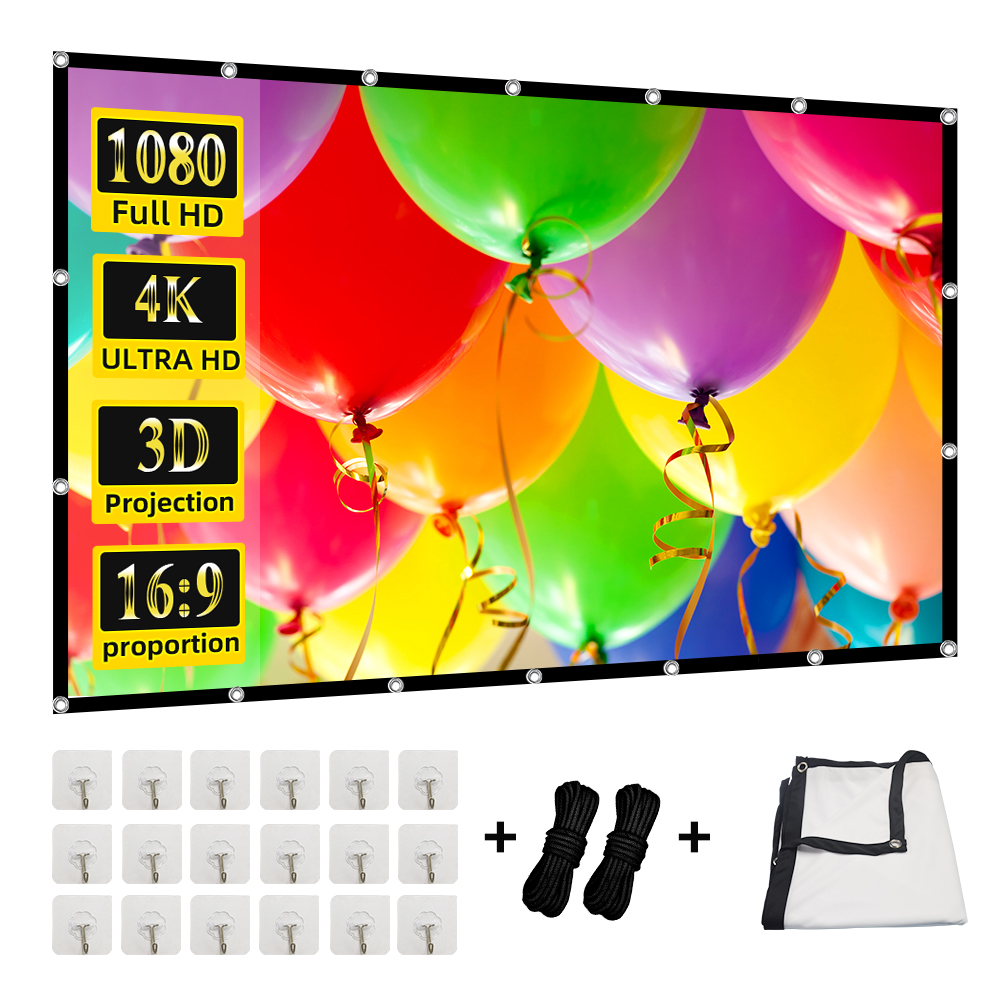 Home Cinema Accessories - MIXITO Kurtyna projekcyjna 16:9 Współczynnik Hight-Density
