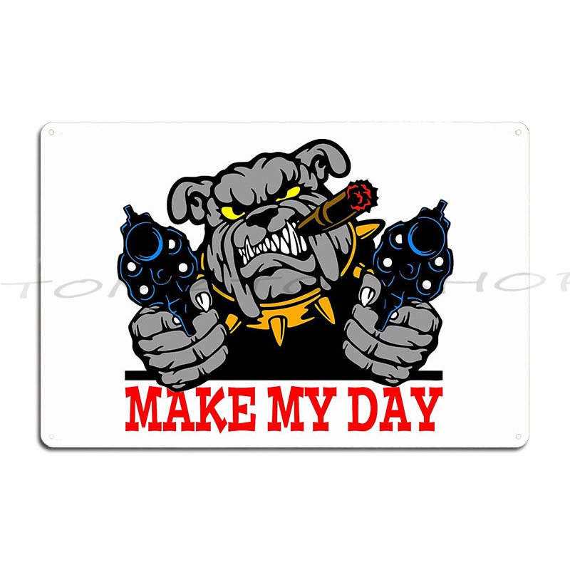 Home Cinema Today - Metalowa tabliczka plakatowa Make My Day,
