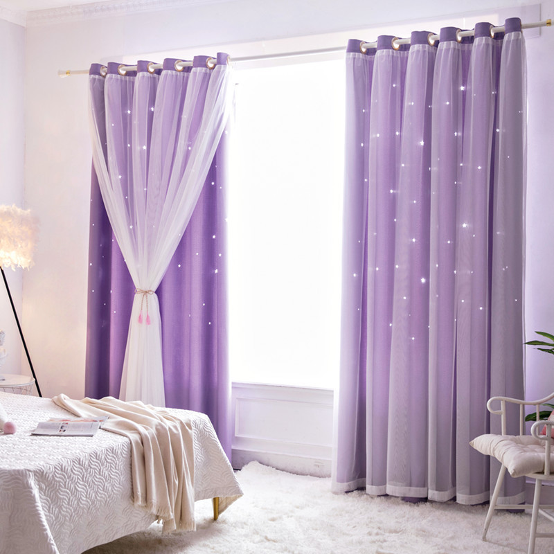 Blackout Curtain Thick - Bezpłatne dostosowanie dzieci kurtyny drążą gwiazdy