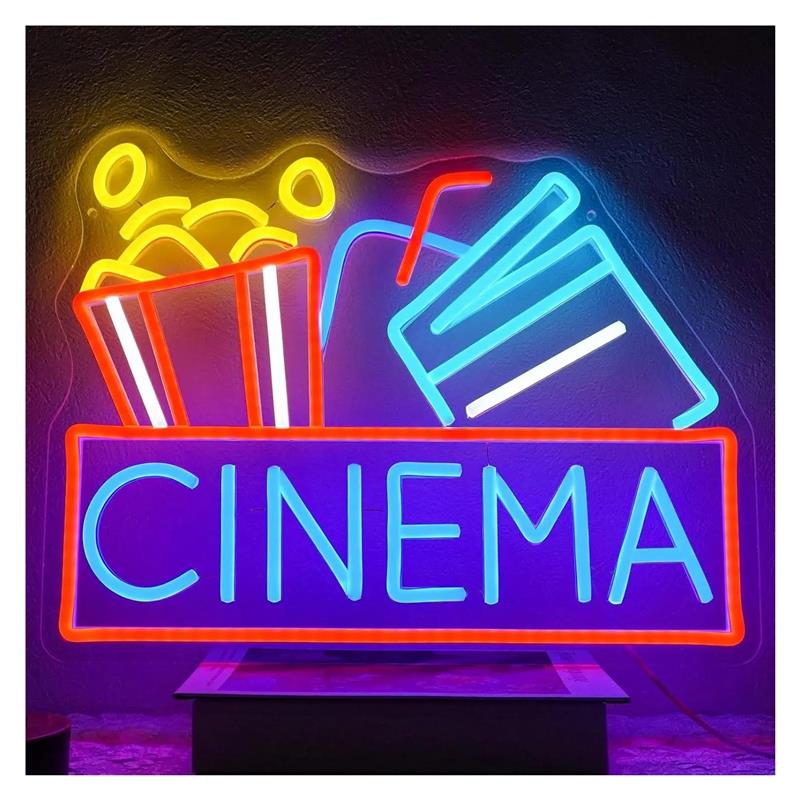Home Cinema Today - Neonowy szyld kinowy zasilany przez USB,