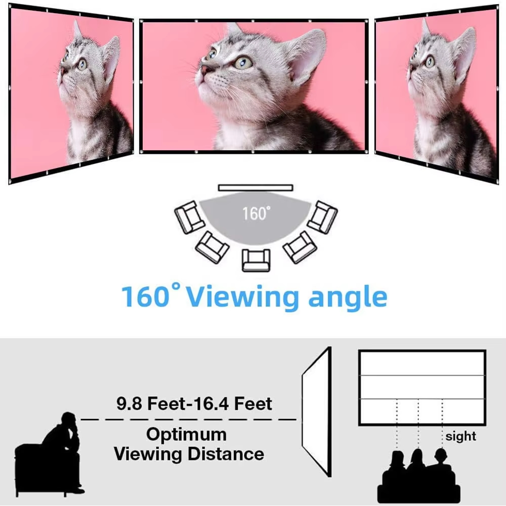 LEJIADA 4K Miękki Ekran Dwustr – Home Cinema Accessories recenzja i cena