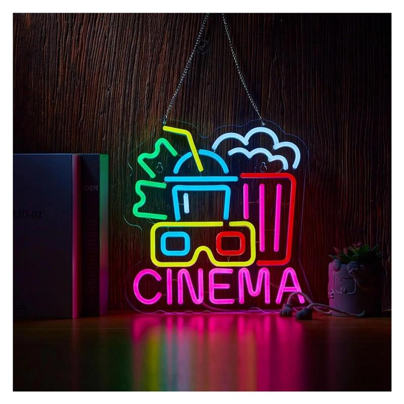 Neonowy szyld CINEMA, zasilany – Home Cinema Today recenzja i cena