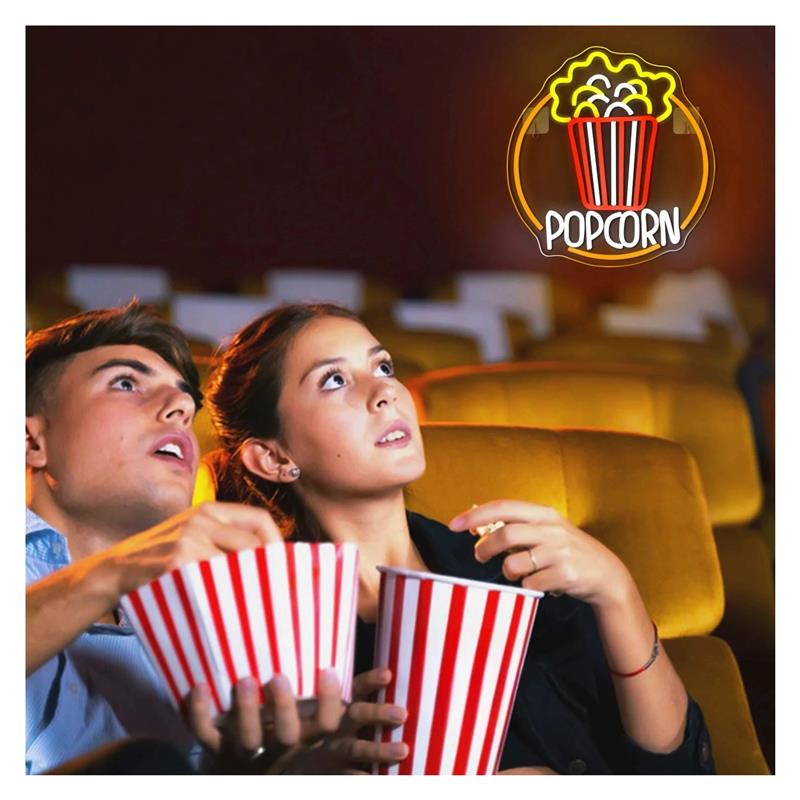 Neonowy znak Popcorn, ściemnia – Home Cinema Today recenzja i cena