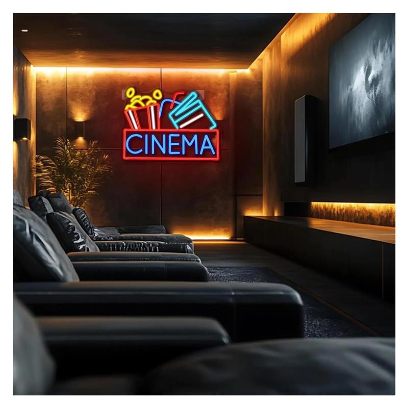 Neonowy szyld kinowy zasilany  – Home Cinema Today recenzja i cena