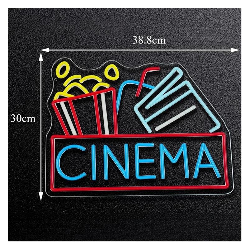 Neonowy szyld kinowy zasilany  – Home Cinema Today recenzja i cena