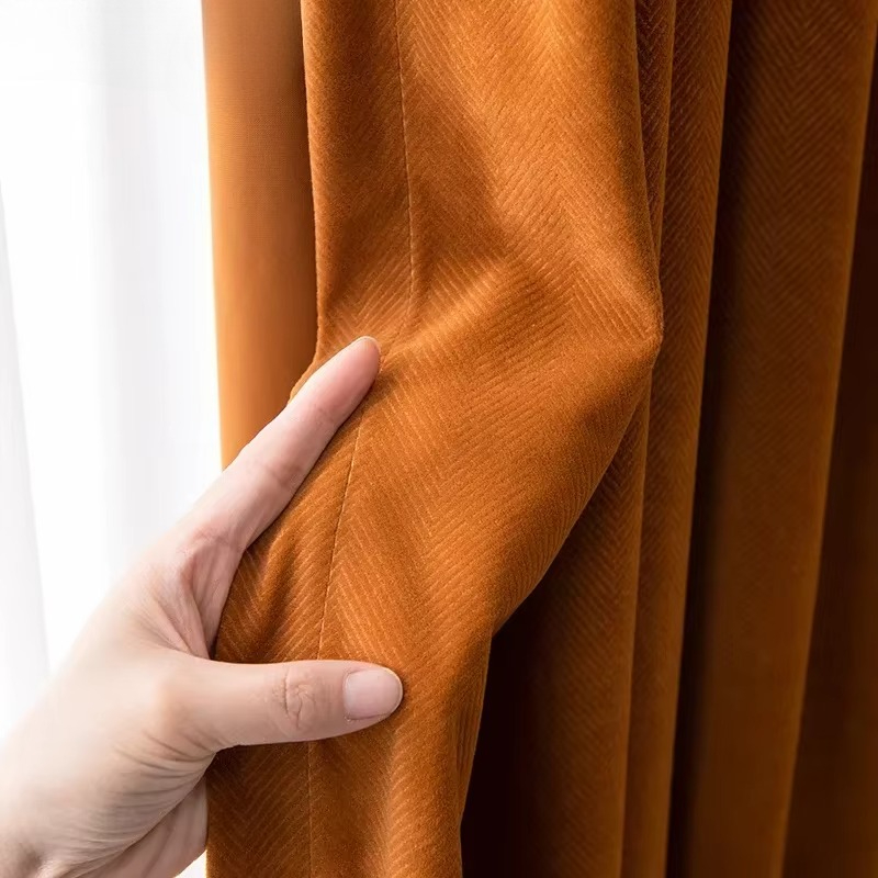 Pomarańczowa aksamitna zasłona – Blackout Curtain Thick recenzja i cena